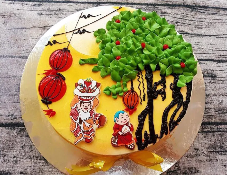 mẫu bánh gato Trung thu đẹp